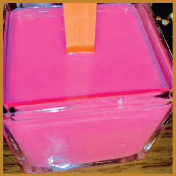 Square glass scented candles