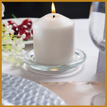 FRAME UNGLITTERED CANDLE N CANDLE PLATE