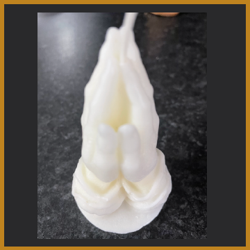 Preying hands candles